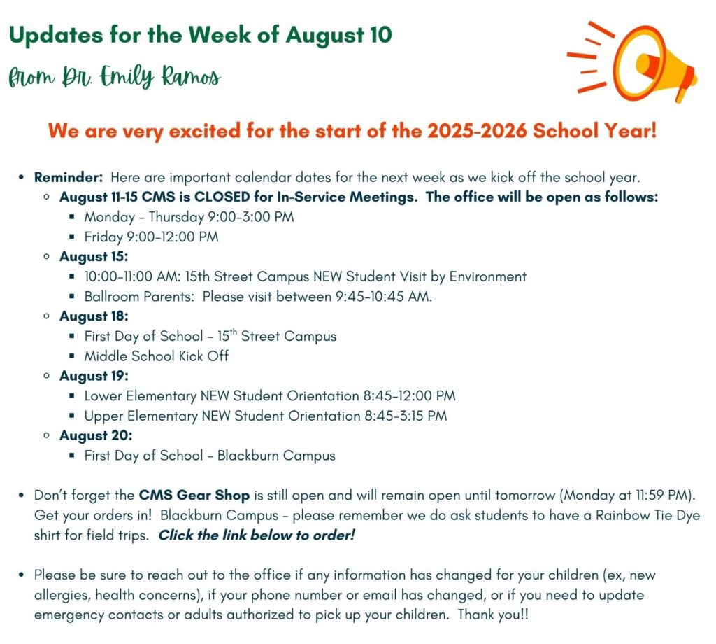 HOS Messages 25-26 - Aug 10